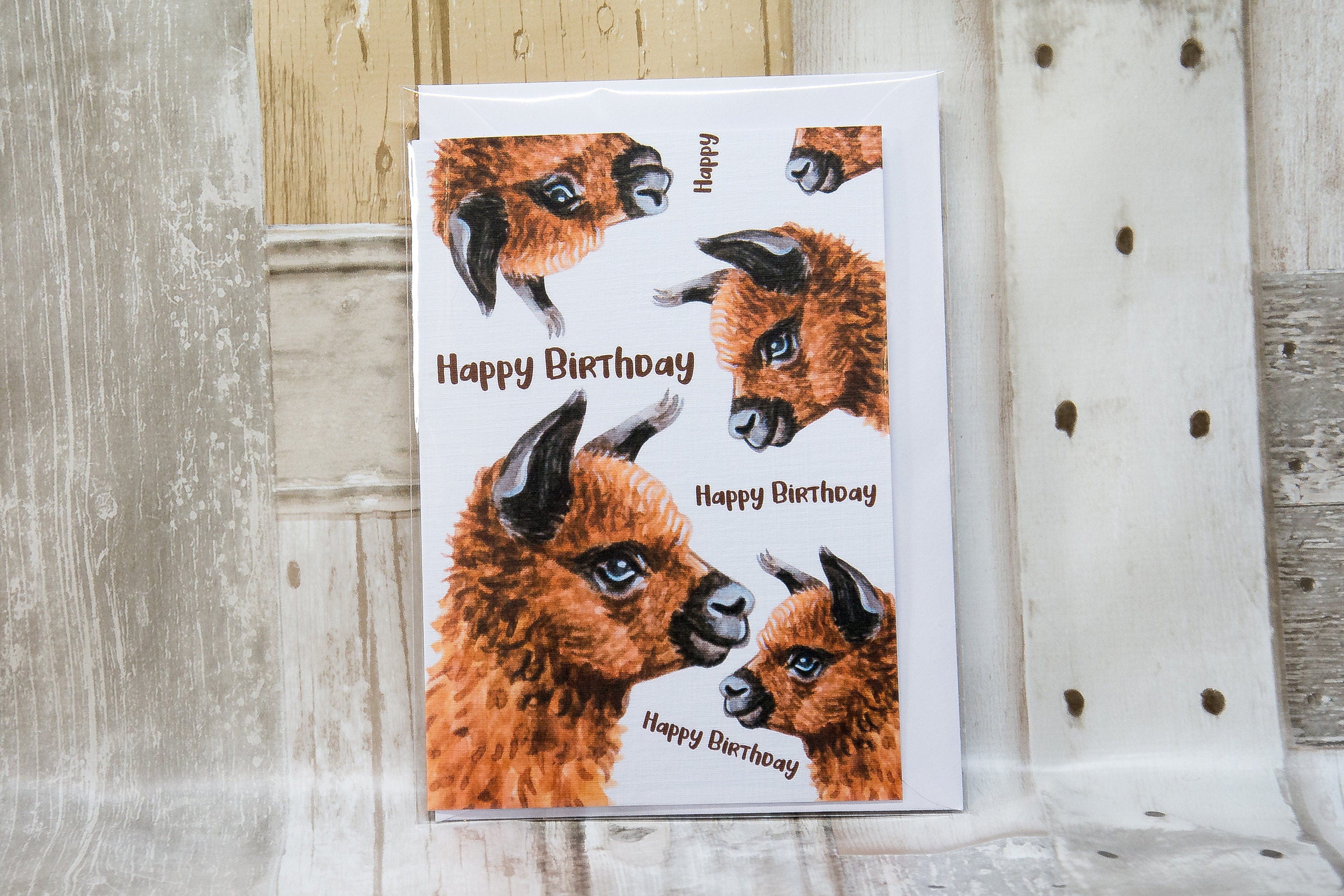 Alpaca birthday card