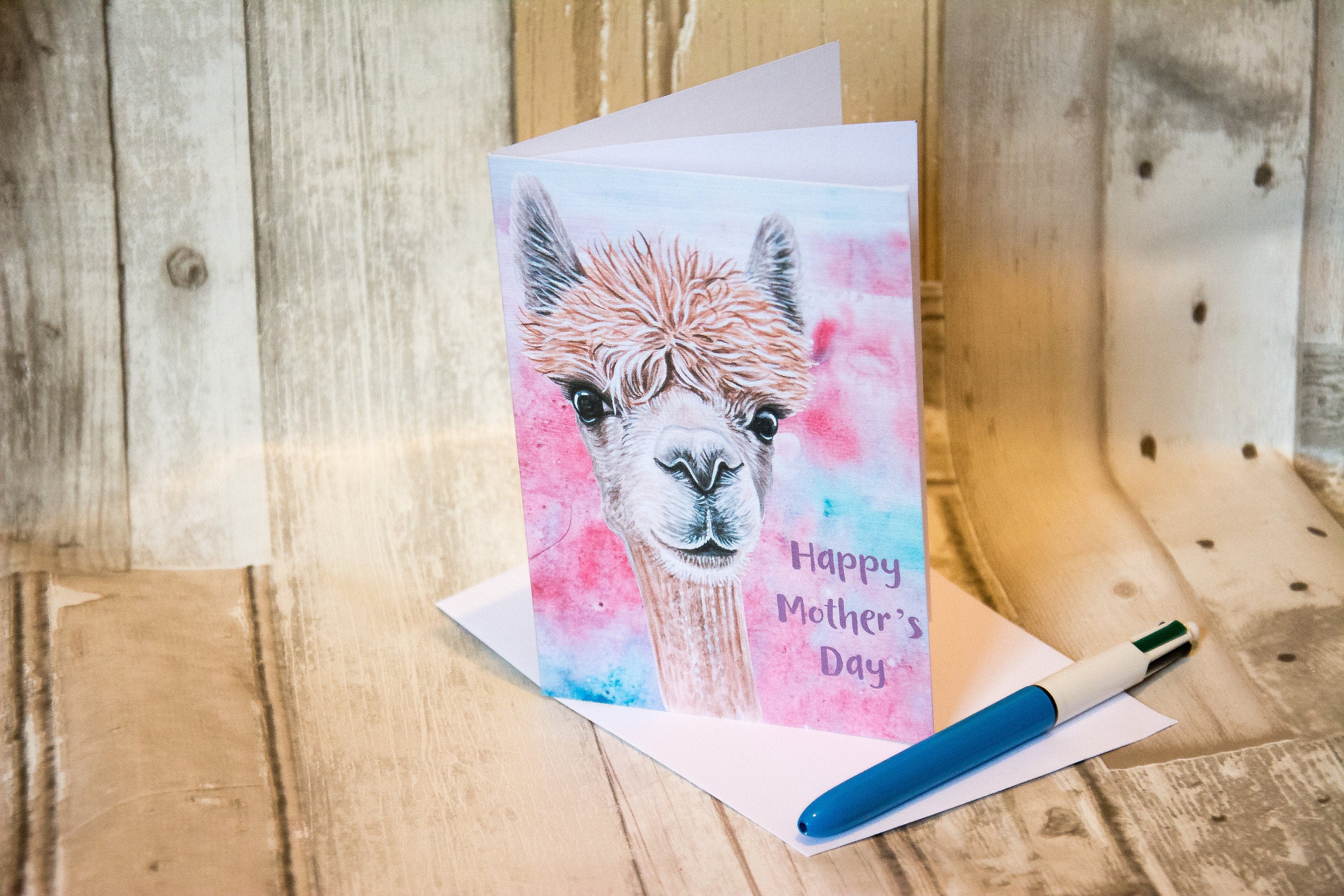 Alpaca Mother's Day card
