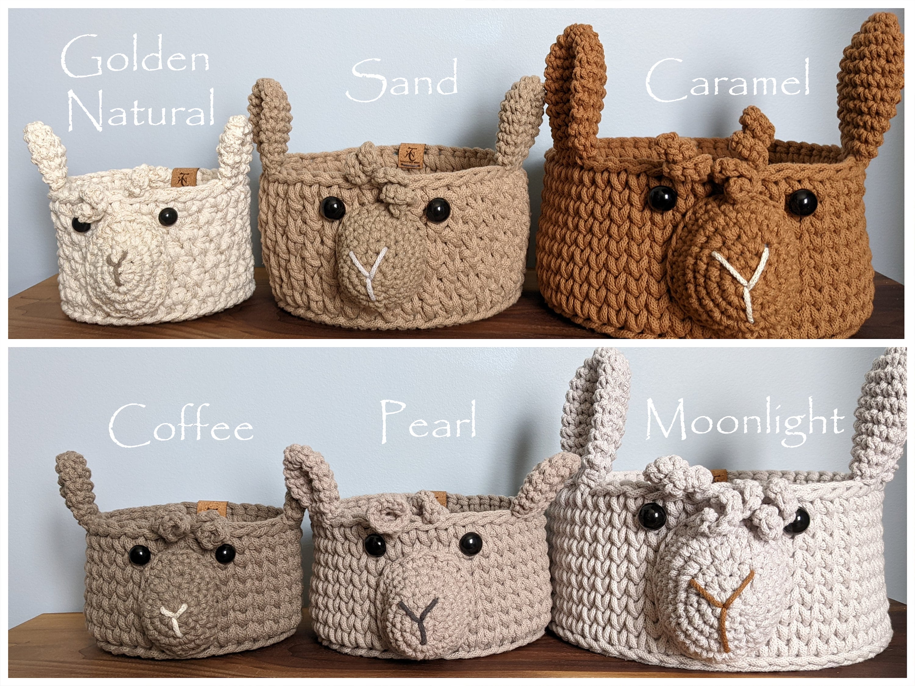 Custom Alpaca Basket | Small Basket | Multiple Color, Texture, Base Options