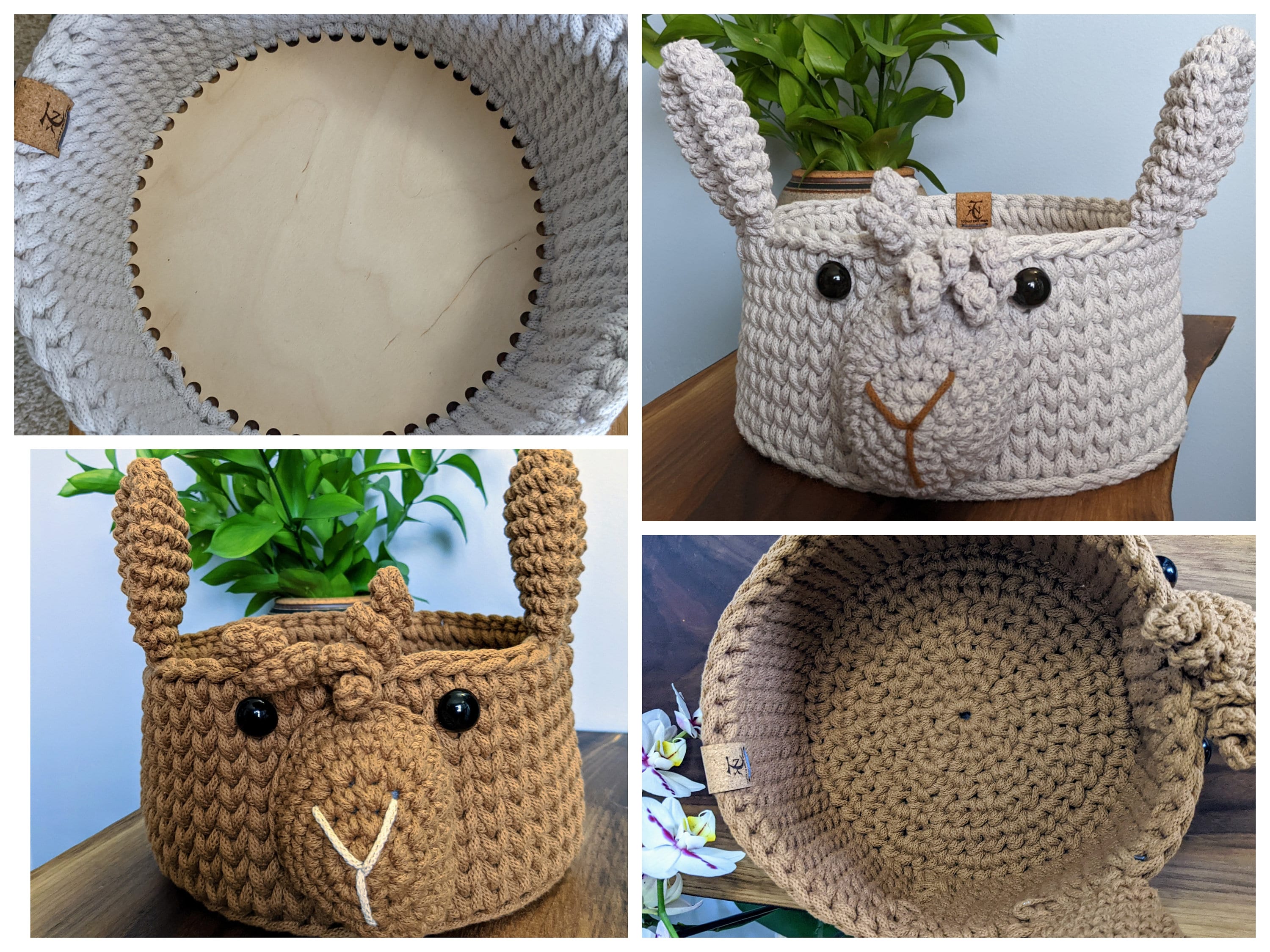 Custom Alpaca Basket | Large Basket | Multiple Color, Base Options