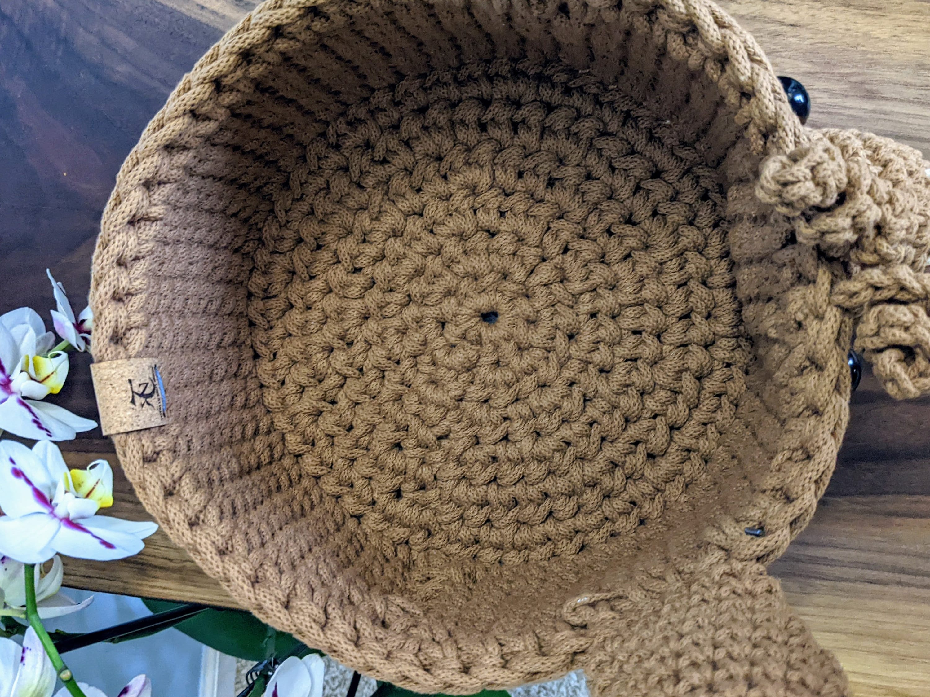 Alpaca Crochet Basket | Large | Caramel