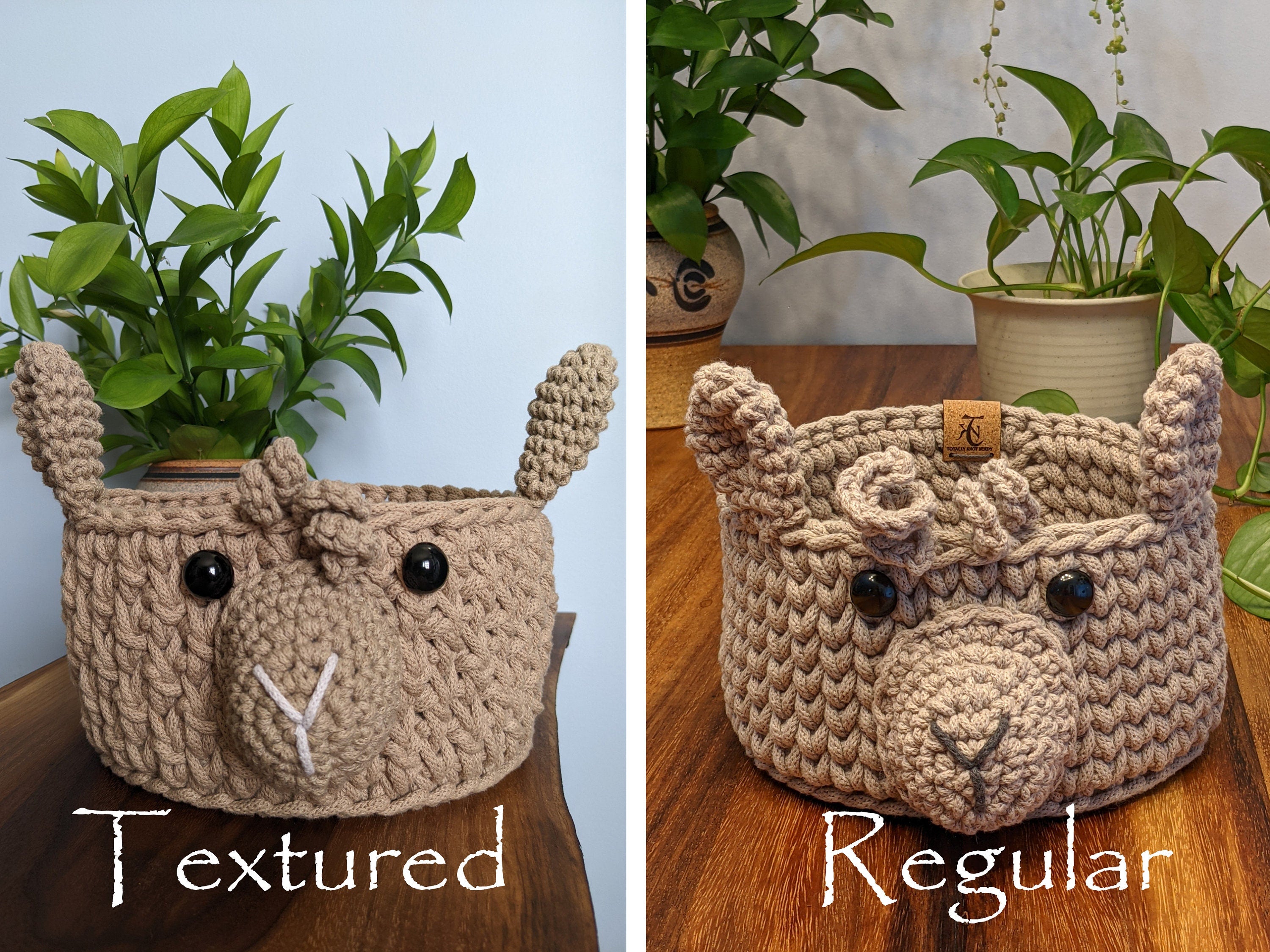 Custom Alpaca Basket | Medium Basket | Multiple Color, Texture, Base Options